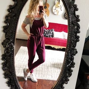 Burgundy Romper
